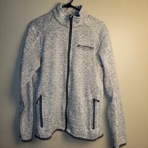 James B. Beam Distilling Co. Full Zip Jacket Port Authority M Gray Knit...
